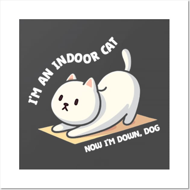 Indoor Cat - Lazy Cat Awesome Gift Wall Art by poppoplover